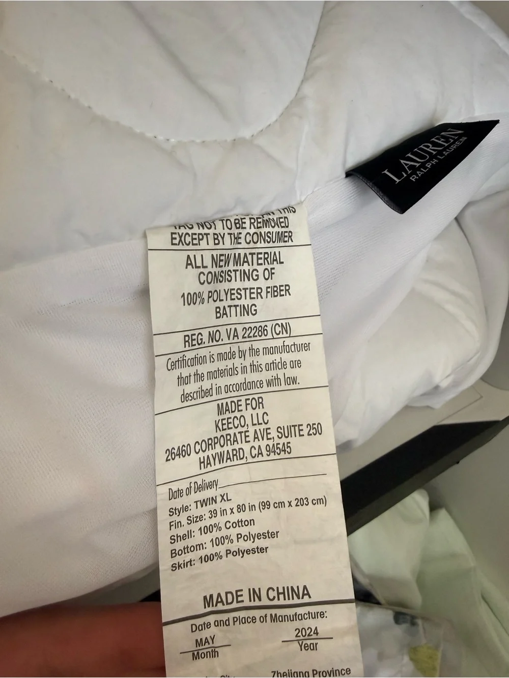 Ralph Lauren mattress pad